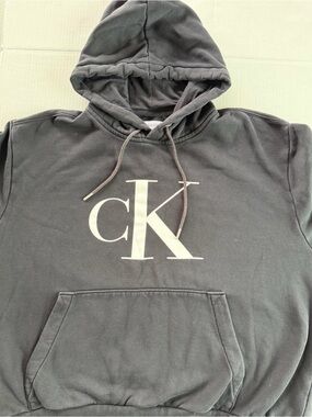 Calvin Klein Black Hoodie with White CK Logo